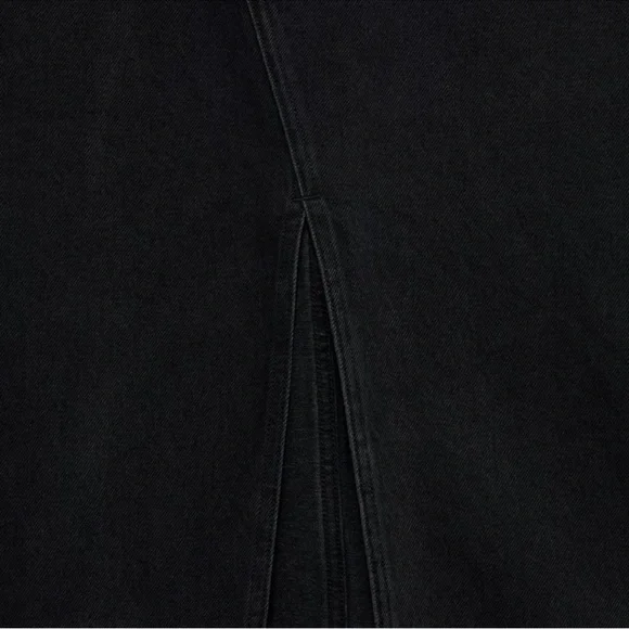 Mango Black wash denim midi skirt XXS - Picture 3 of 4